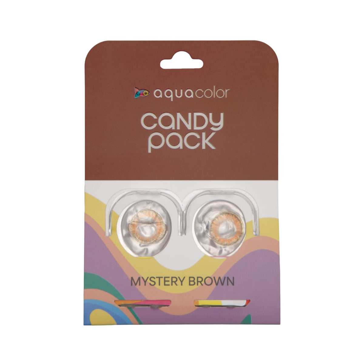 Aquacolor Mystery Brown Candy Pack Zero Power Colored Lenses (2 Lens/Box)