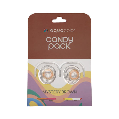 Aquacolor Mystery Brown Candy Pack Zero Power Colored Lenses (2 Lens/Box)