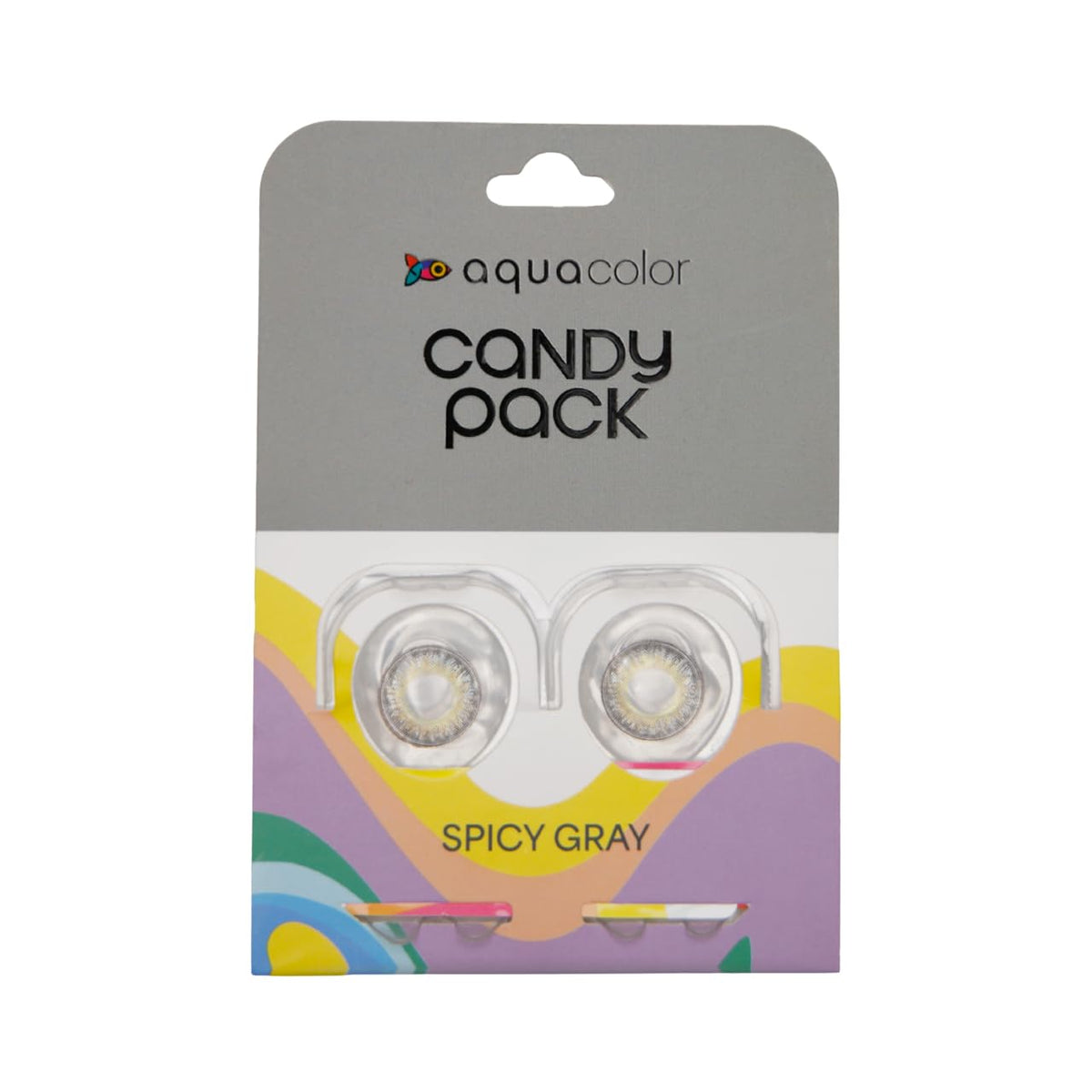 Aquacolor Spicy Grey Candy Pack Zero Power Colored Lenses (2 Lens/Box)