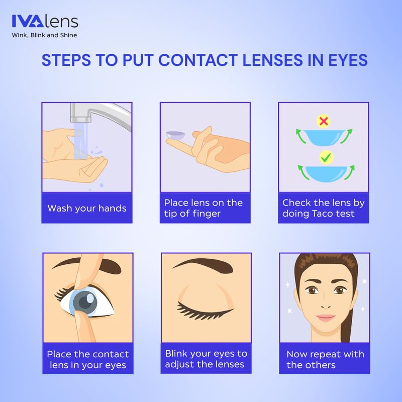 IVALENS Daily Fresh Contact Lense - Pack Of 6 | For One Eye Only | Comfortable, Convenient & Disposable Eye Lenses | Moisture-Lock Design | Ultra Clear Vision For Eyes | Power -7.50