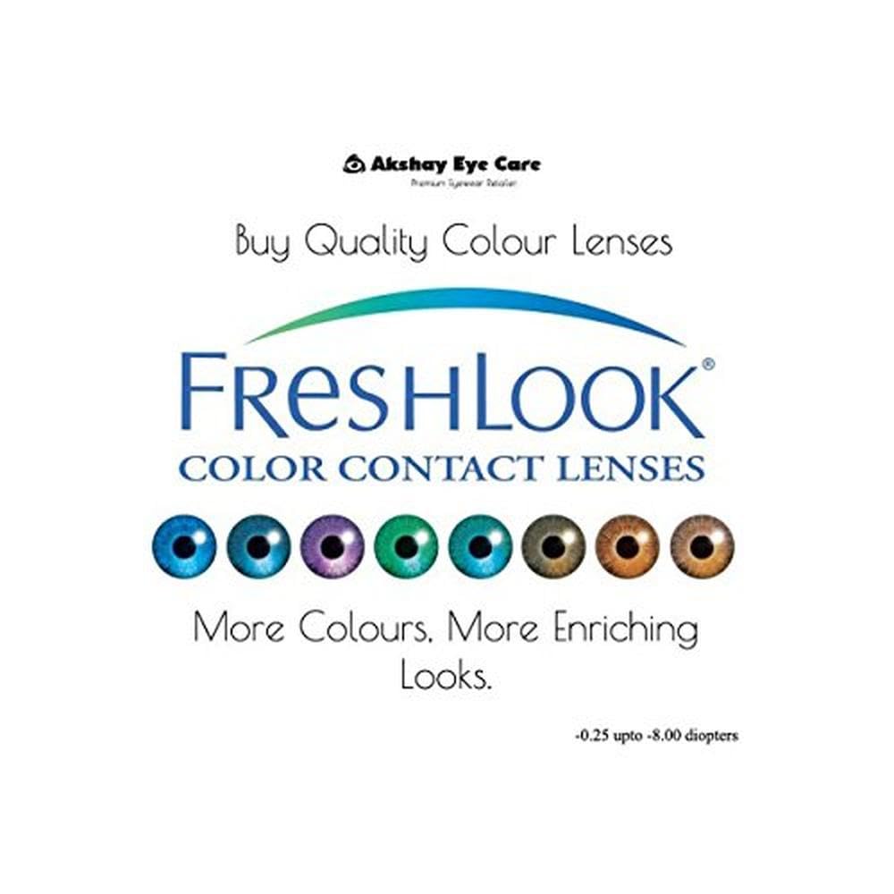 Freshlook Colorblends - Monthly Color Contact Lenses (-00.00, Sterling Gray, Pack of 2)