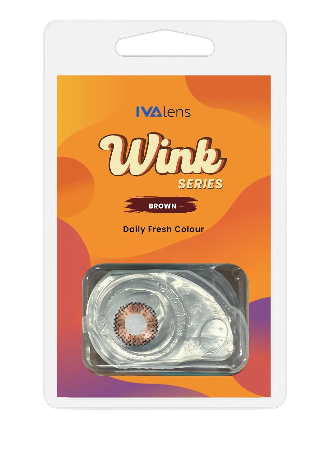 Ivalens Daily Fresh Color Contact lens Wink series 0 Power Dailies (2 Lens/Box)- Brown
