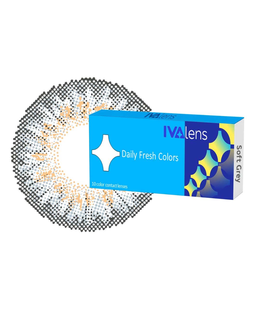Ivalens Daily Fresh Color lens Plano Dailies 10 lens/Box - Soft Gray Color