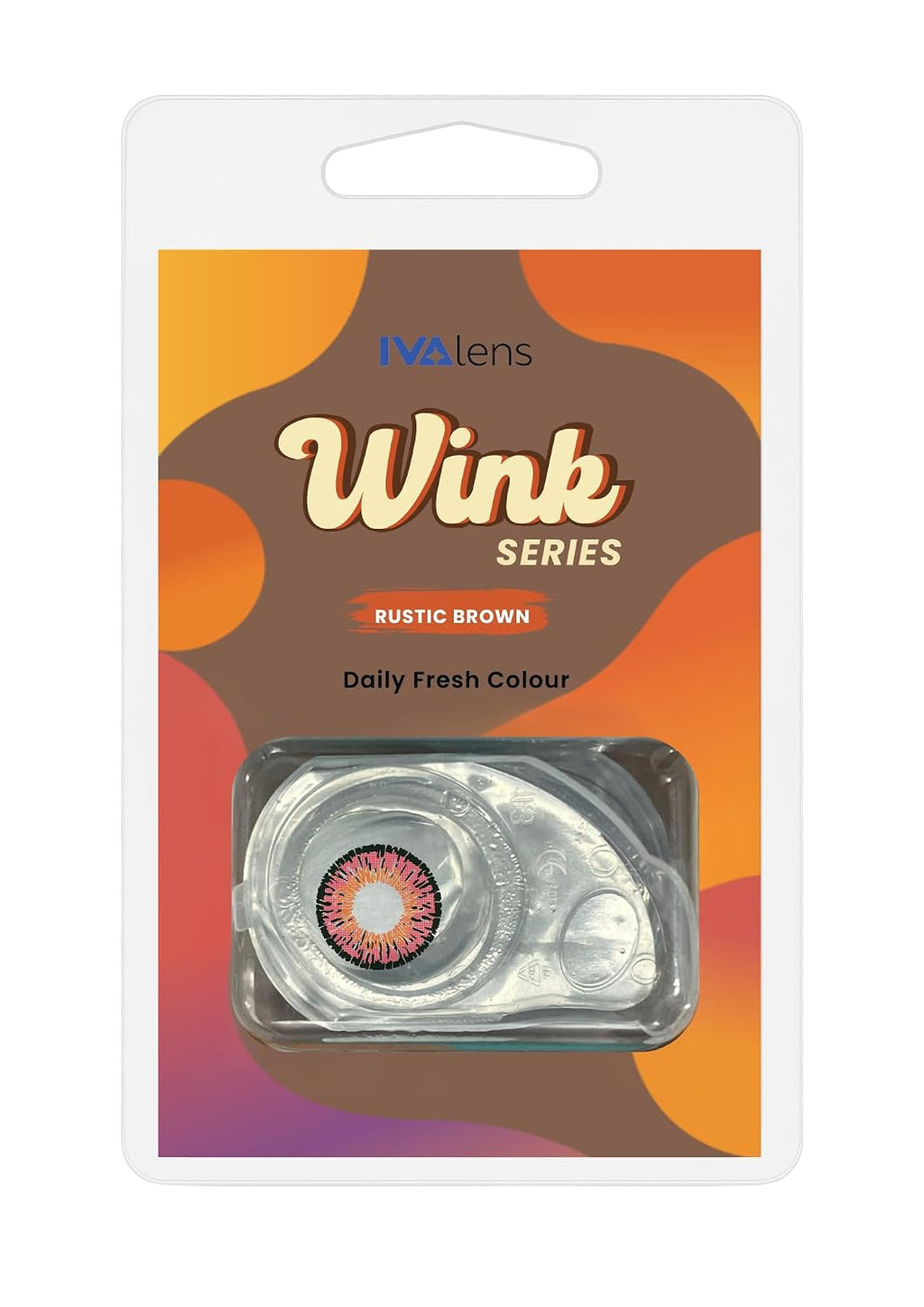 Ivalens Daily Fresh Color Contact lens Wink series 0 Power Dailies (2 Lens/Box)- Rustic Brown Color