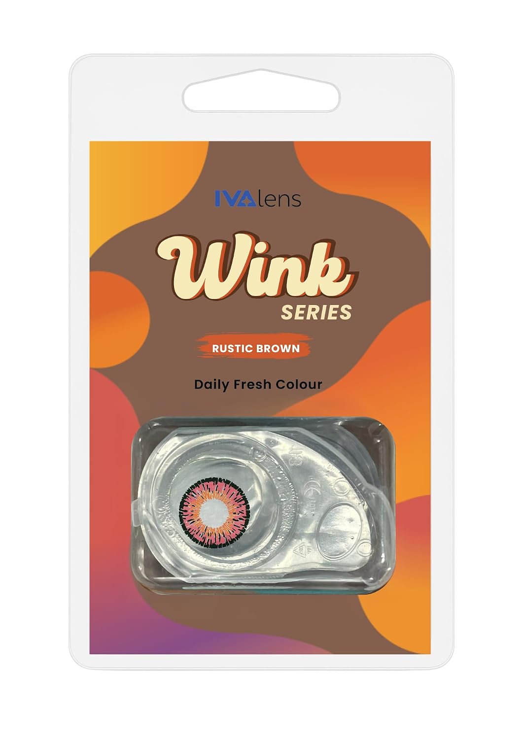 Ivalens Daily Fresh Color Contact lens Wink series 0 Power Dailies (2 Lens/Box)- Rustic Brown Color