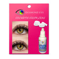 Diamond Eye Color contact lens Hazel color eye contact lens with case and solution zero power for women girls (Hazel Color)