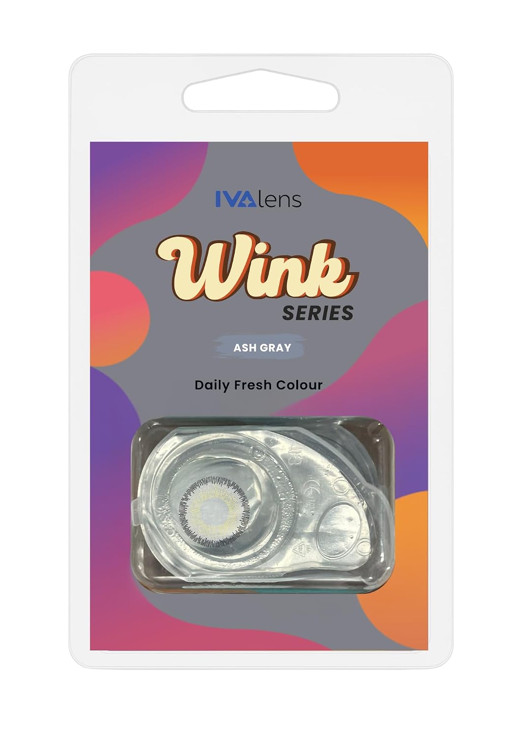 Ivalens Daily Fresh Color Contact lens Wink series 0 Power Dailies (2 Lens/Box) - Ash Gray Color