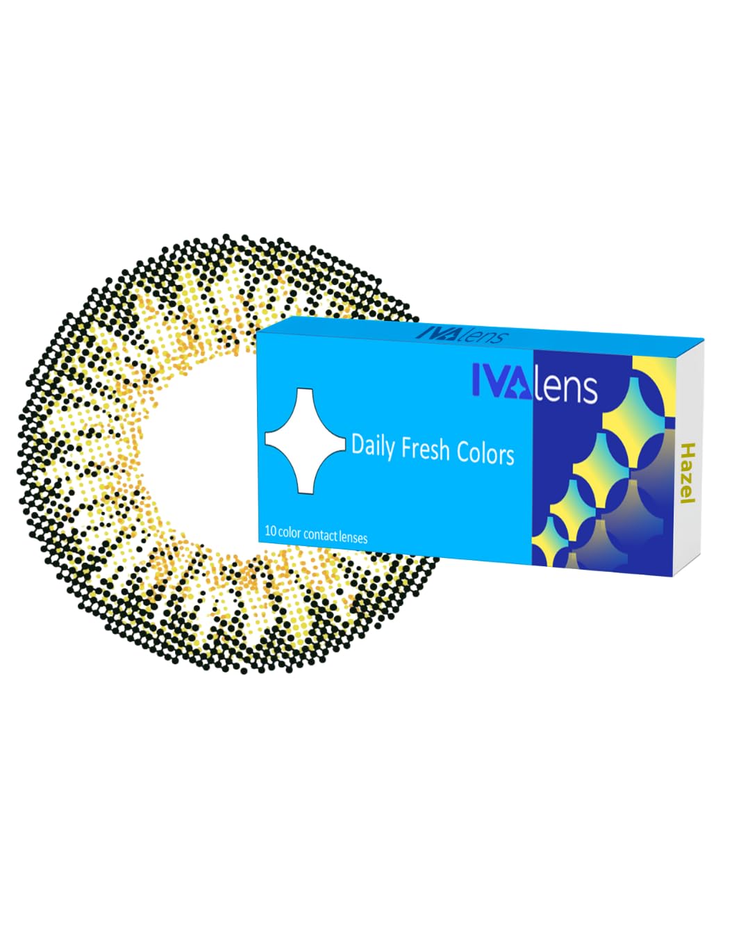 Ivalens Daily Fresh Color lens Plano Dailies 10 lens/Box - Hazel Color