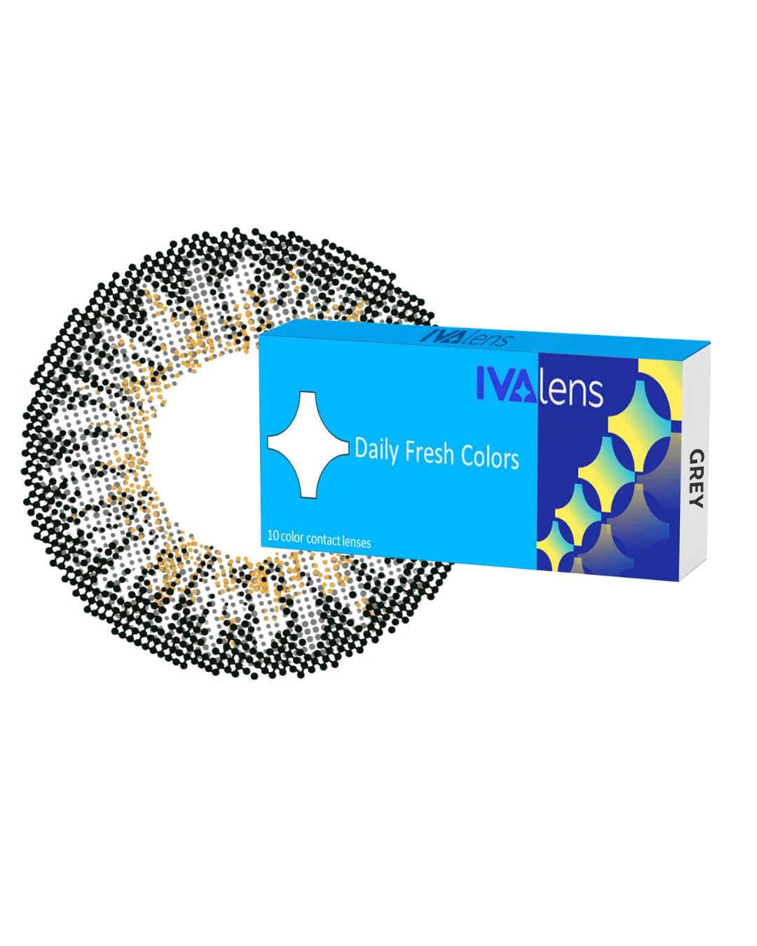 Ivalens Daily Fresh Color lens Plano Dailies 10 lens/Box - Gray Color