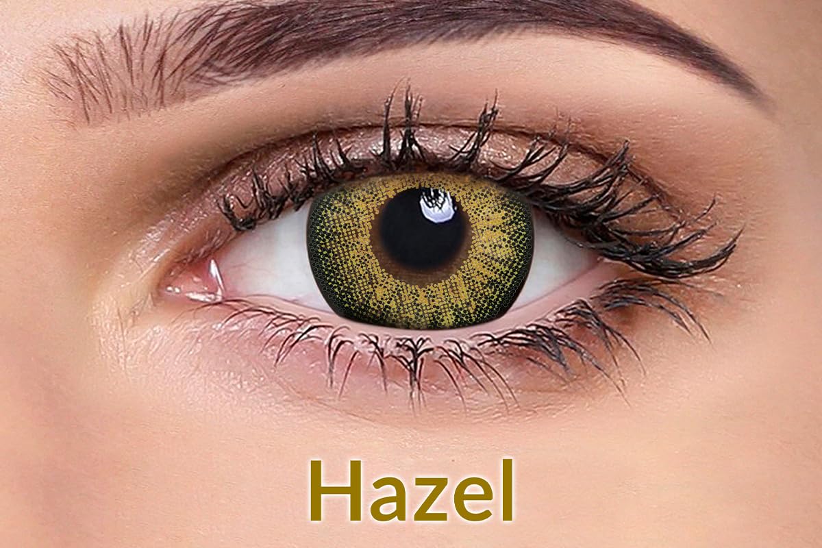 Ivalens Daily Fresh Color Contact Lens | Wink Series | Blue & Hazel Combo Pack | 0 Power Dailies | 2 Lens per Box | Comfortable & Natural Eye Color Change