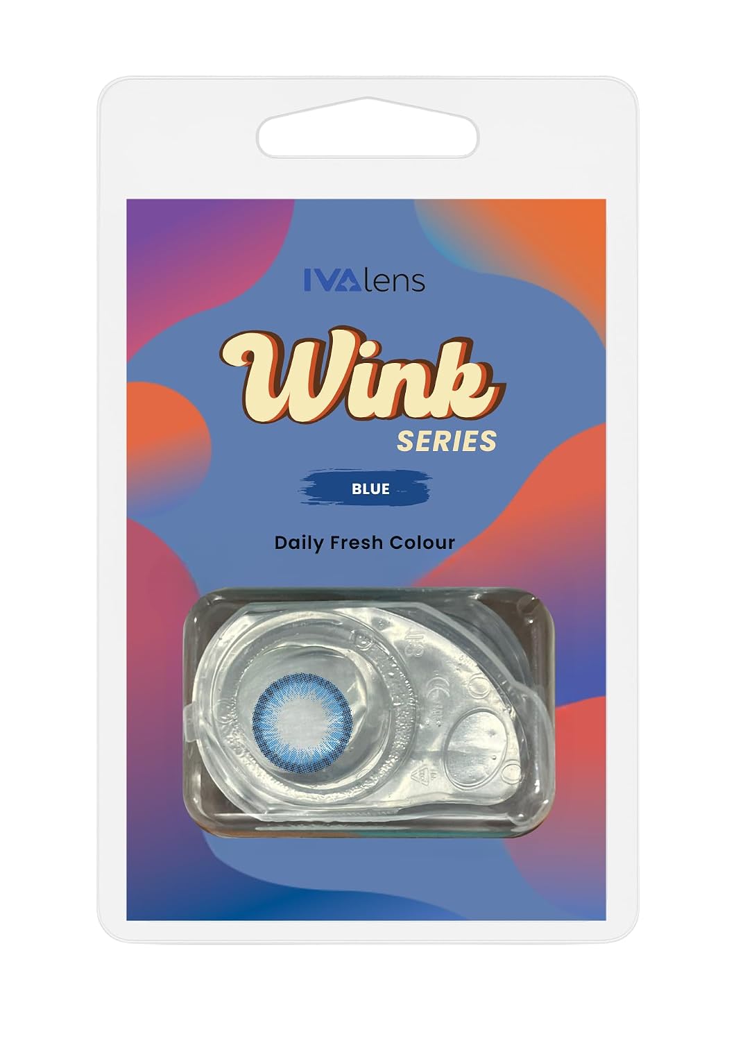 Ivalens Daily Fresh Color Contact lens Wink series 0 Power Dailies (2 Lens/Box)- Blue