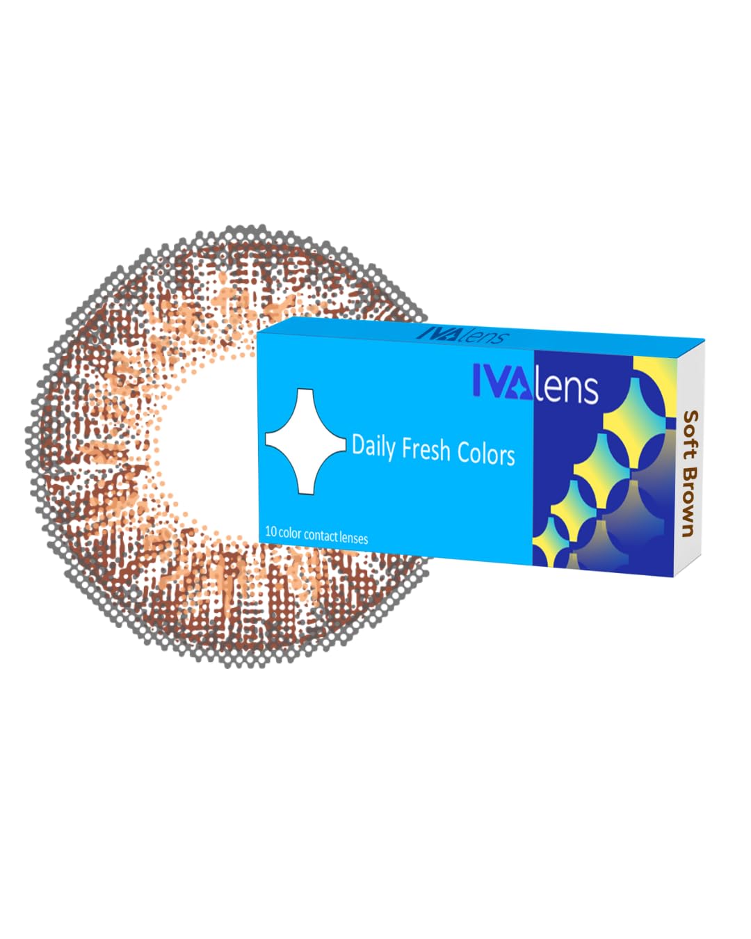 Ivalens Daily Fresh Color lens Plano Dailies 10 lens/Box - Soft Brown Color