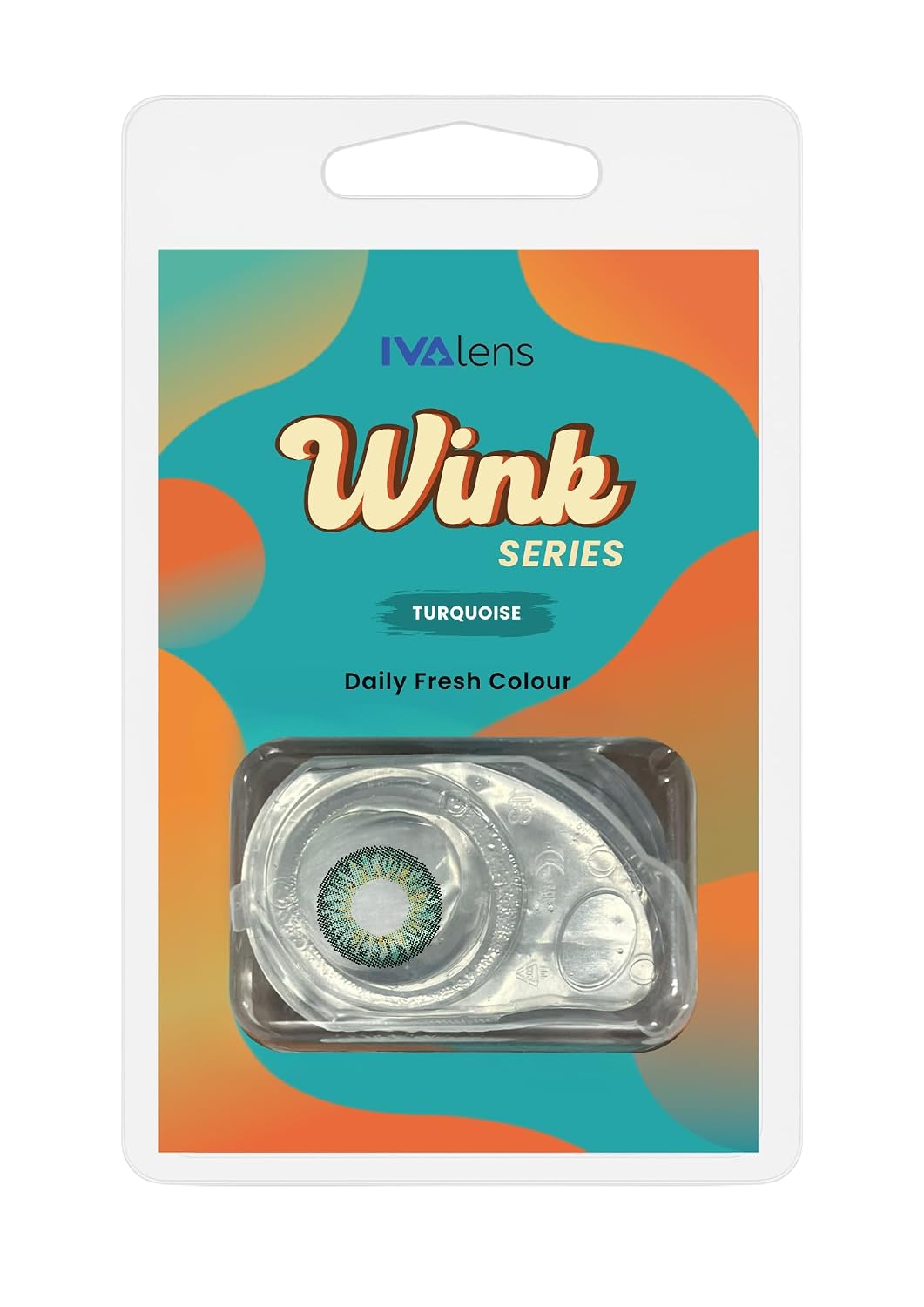 Ivalens Daily Fresh Color Contact lens Wink series 0 Power Dailies (2 Lens/Box) - Turquoise