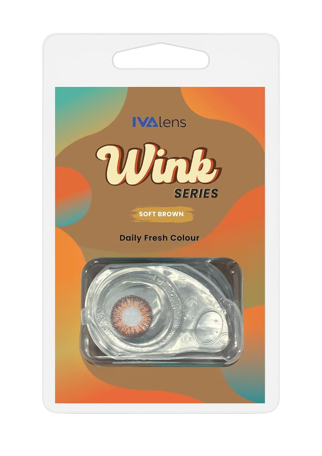 Ivalens Daily Fresh Color Contact lens Wink series 0 Power Dailies (2 Lens/Box)- Soft Brown Color