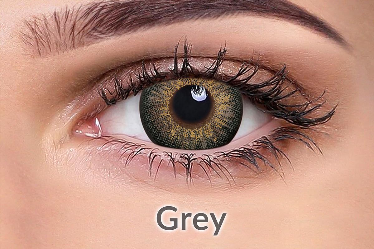 Ivalens Daily Fresh Color Contact Lens | Wink Series | Blue & Gray Combo Pack | 0 Power Dailies | 2 Lens per Box | Comfortable & Natural Eye Color Enhancement
