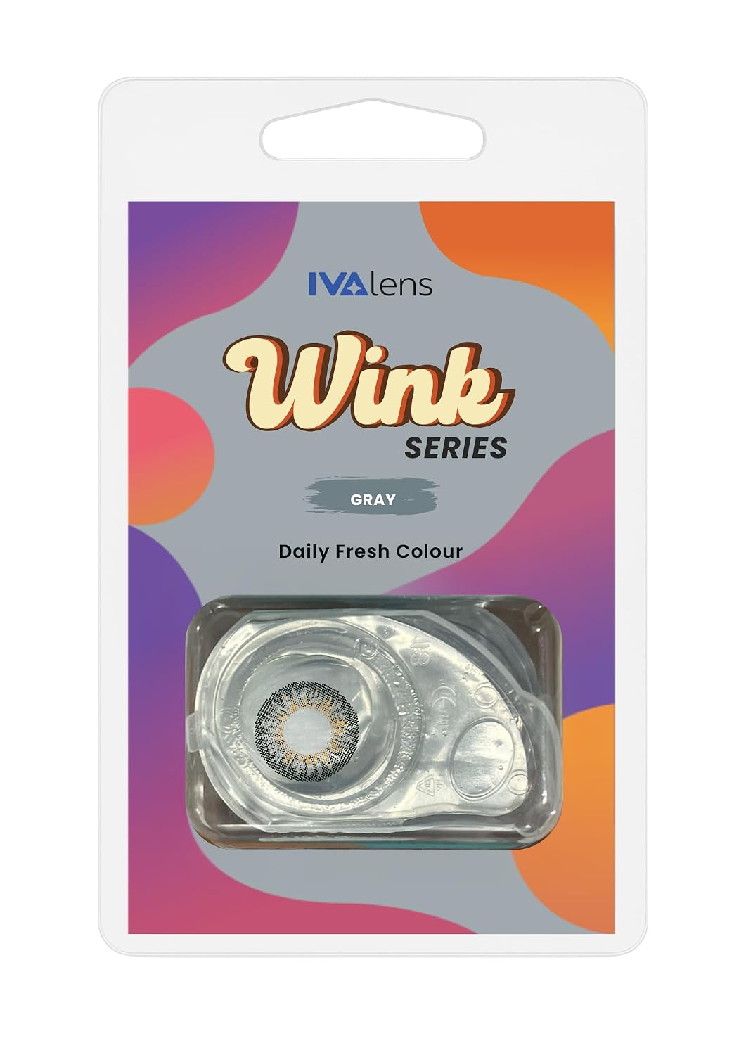 Ivalens Daily Fresh Color Contact lens Wink series 0 Power Dailies (2 Lens/Box - Gray Color