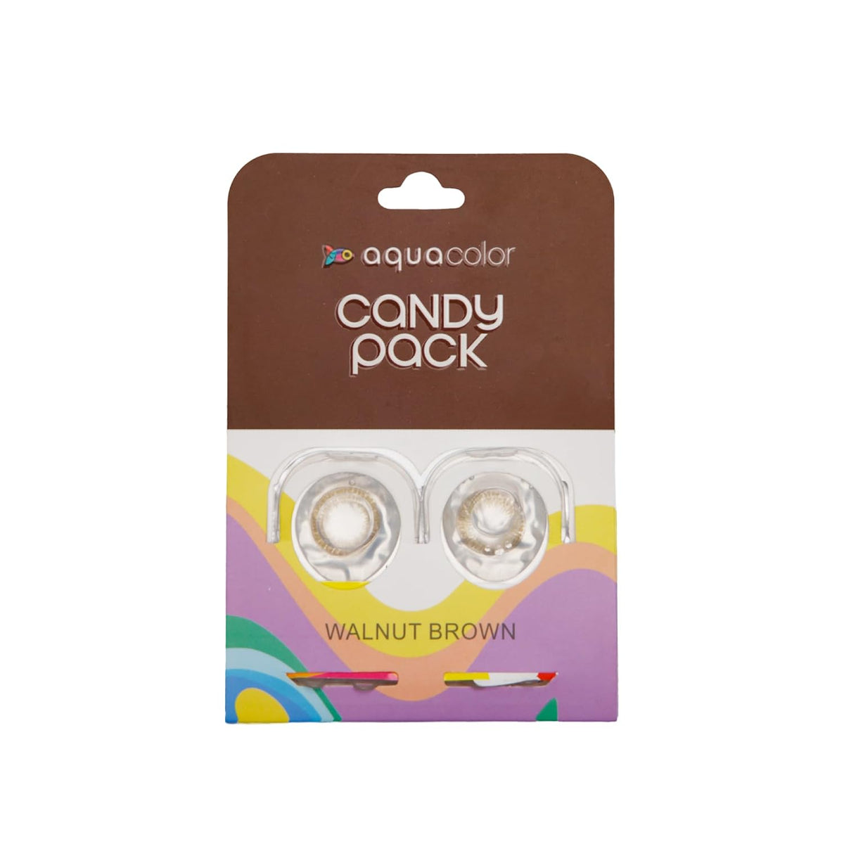 Aquacolor Walnut Brown Candy Pack Zero Power Colored Lenses (2 Lens/Box)