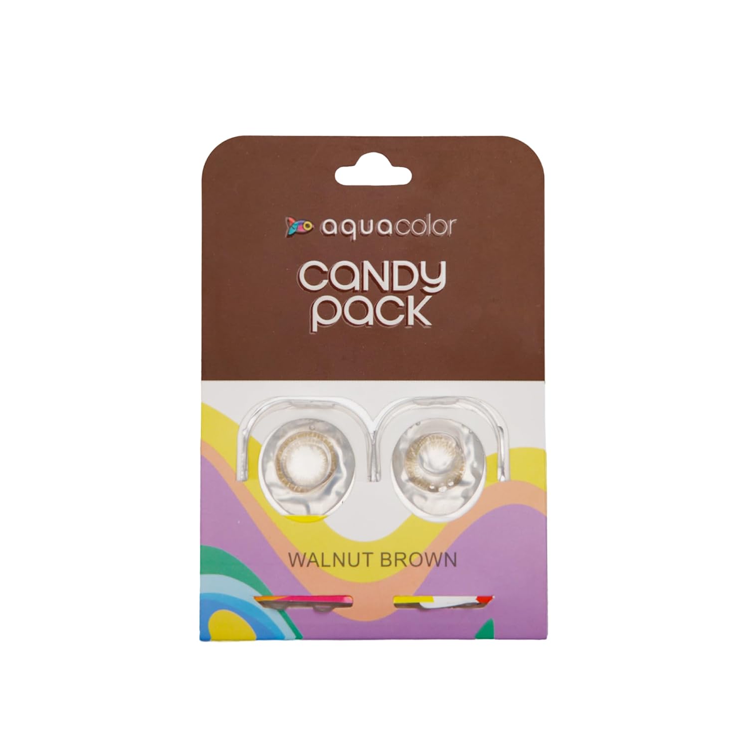Aquacolor Walnut Brown Candy Pack Zero Power Colored Lenses (2 Lens/Box)