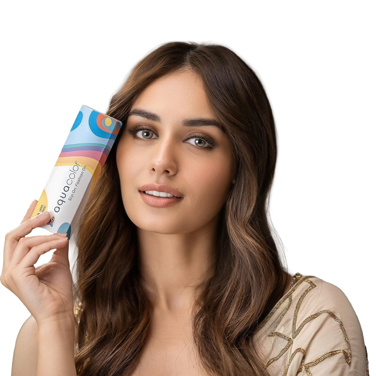 Aquacolor Daily Disposable Colored Lenses with 0 Power - Spicy Grey - (10 Lens/Box)