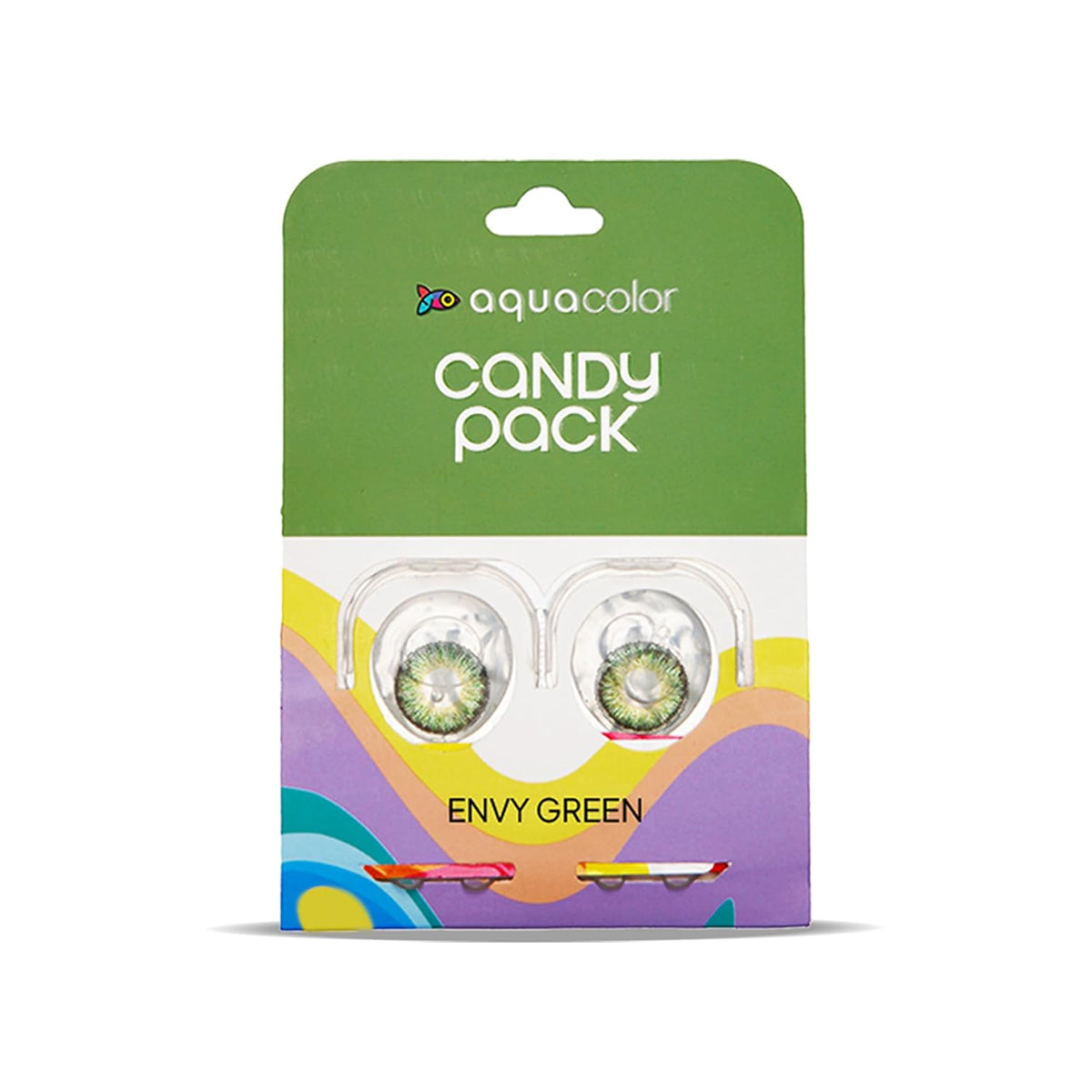 Aquacolor Envy Green Candy Pack Zero Power Colored Lenses (2 Lens/Box)