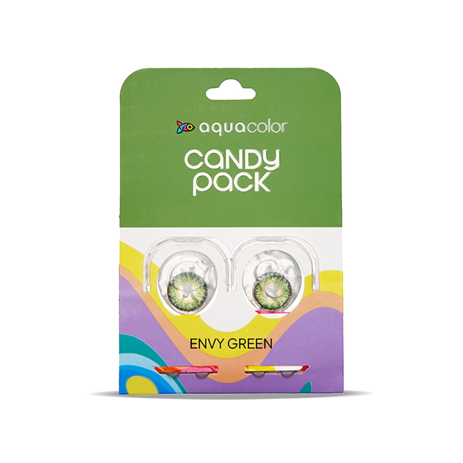 Aquacolor Envy Green Candy Pack Zero Power Colored Lenses (2 Lens/Box)