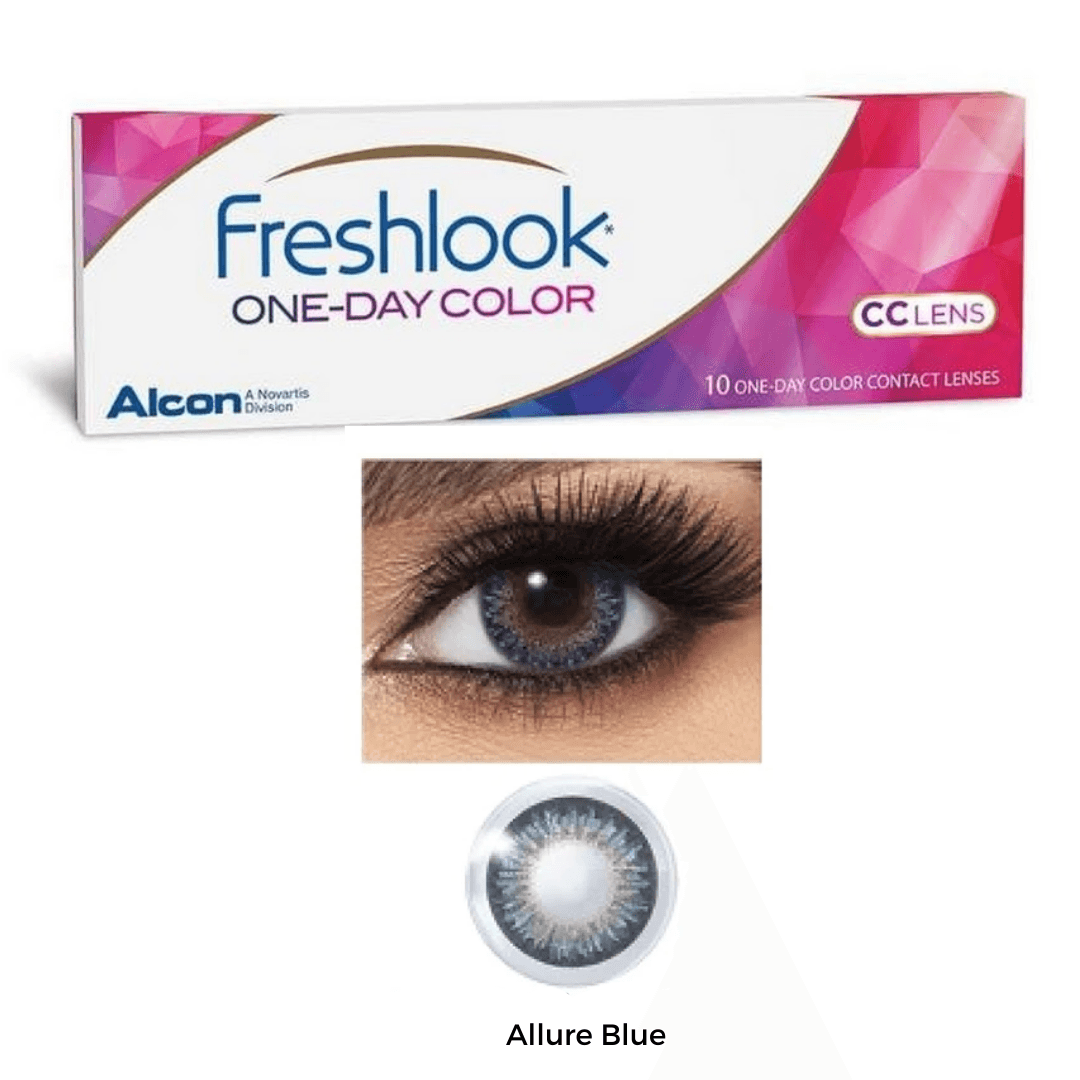 Freshlook - OneDay ALLURE BLUE Color Contact Lens 10 Lens Box