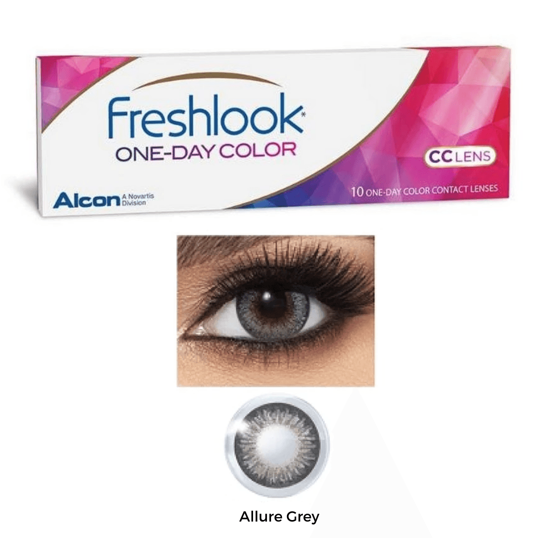 Freshlook - OneDay ALLURE GREY Color Contact Lens 10 Lens Box