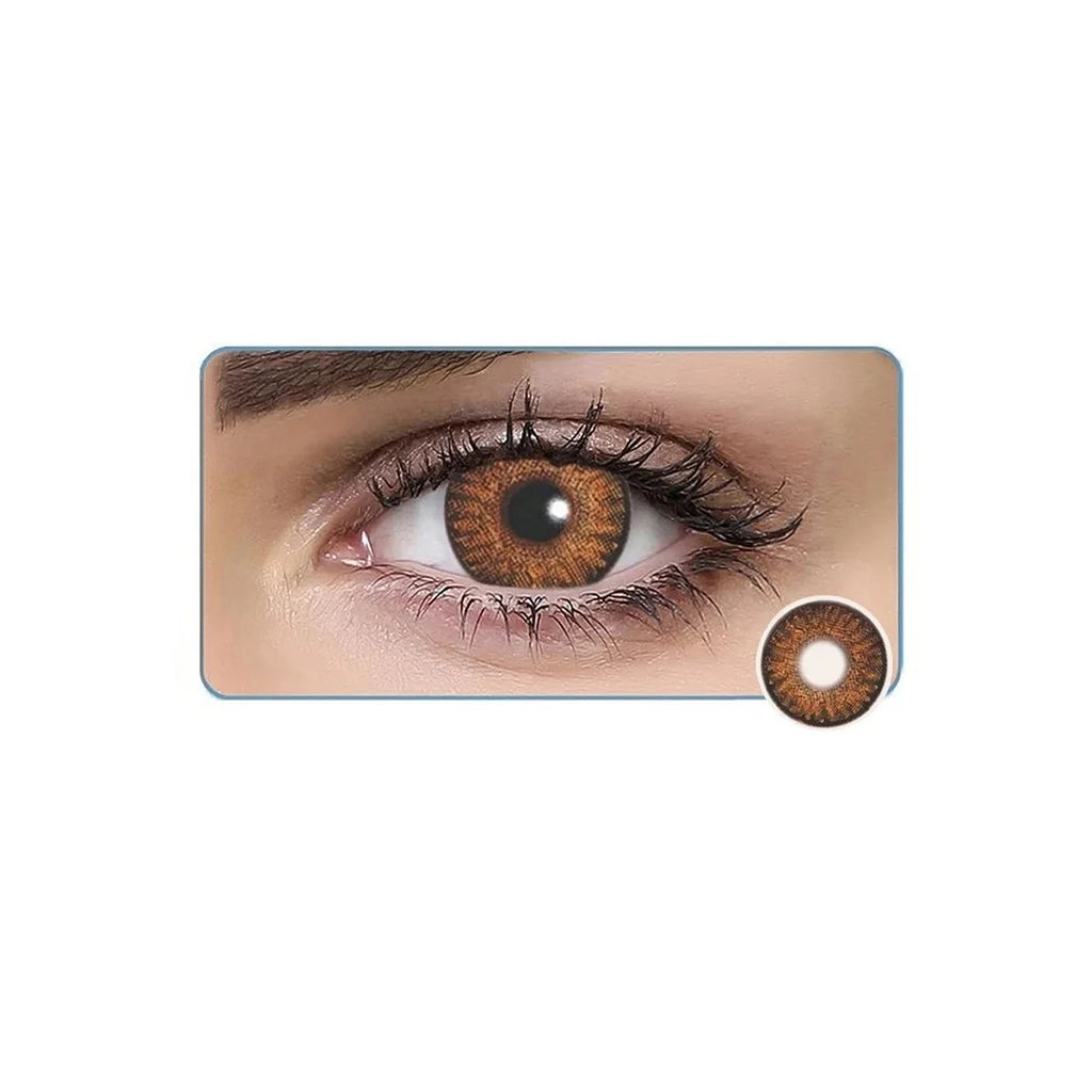 Freshlook Colorblends Monthly Cosmetic Contact Lenses, Zero Power (Plano), 1 Pair, for Natural and Beautiful Looking Eyes (Honey)