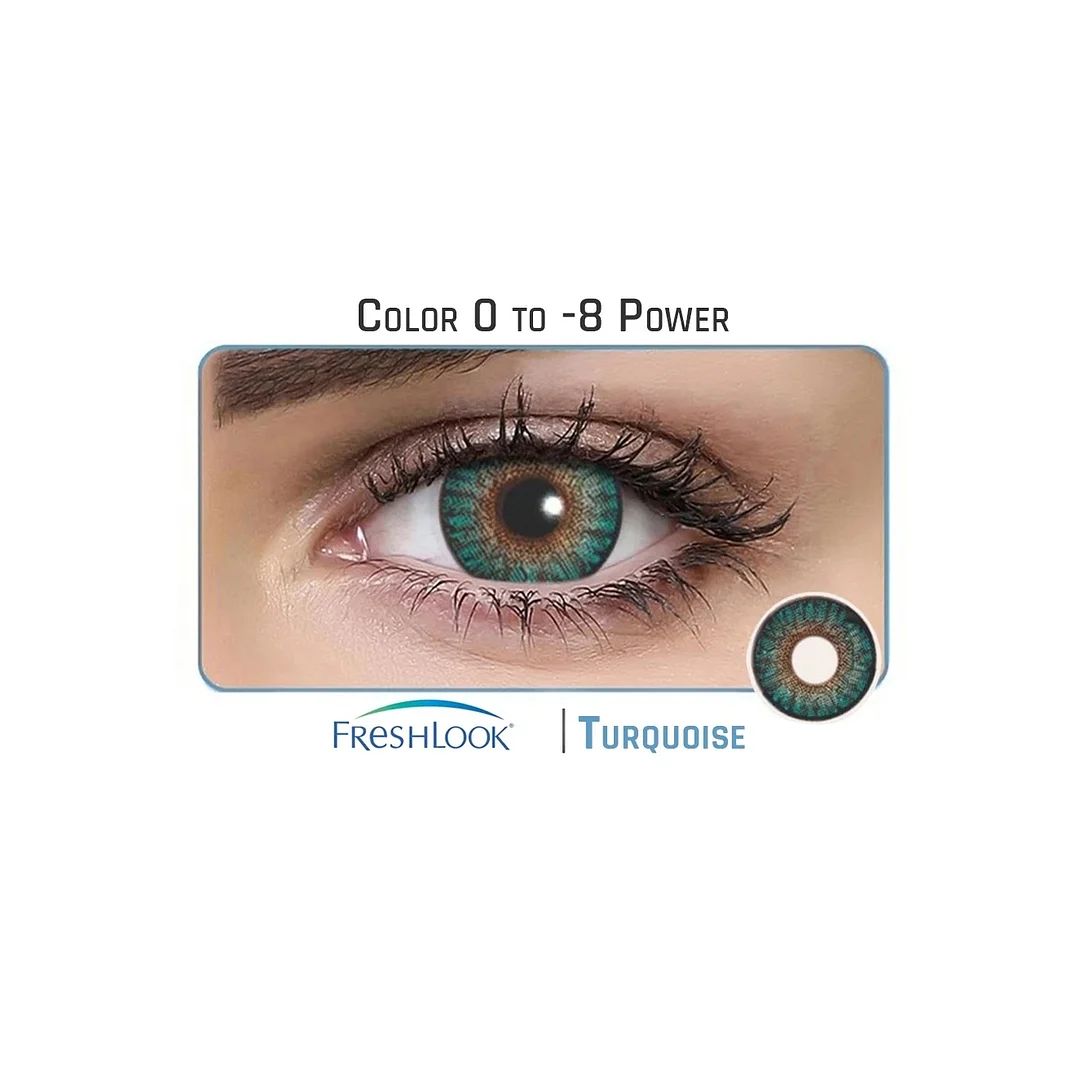 ALCON Freshlook Colorblends Monthly Color Lens-2 Lens (Powerless) (TURQUOISE)