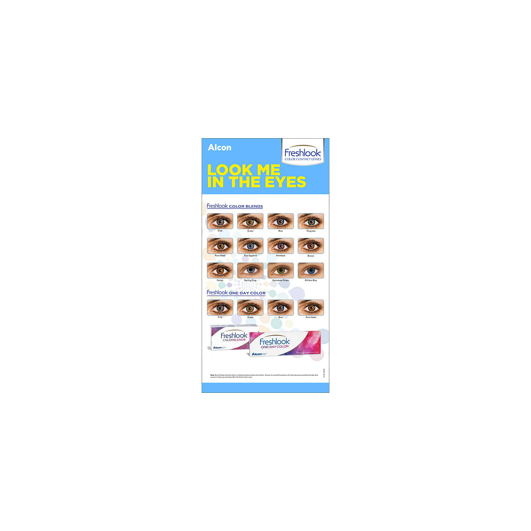 Freshlook Colorblends - Monthly Color Contact Lenses (-00.00, Sterling Gray, Pack of 2)